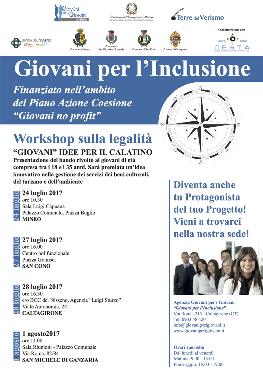 Workshop sulla legalità: "Giovani" idee per il Calatino